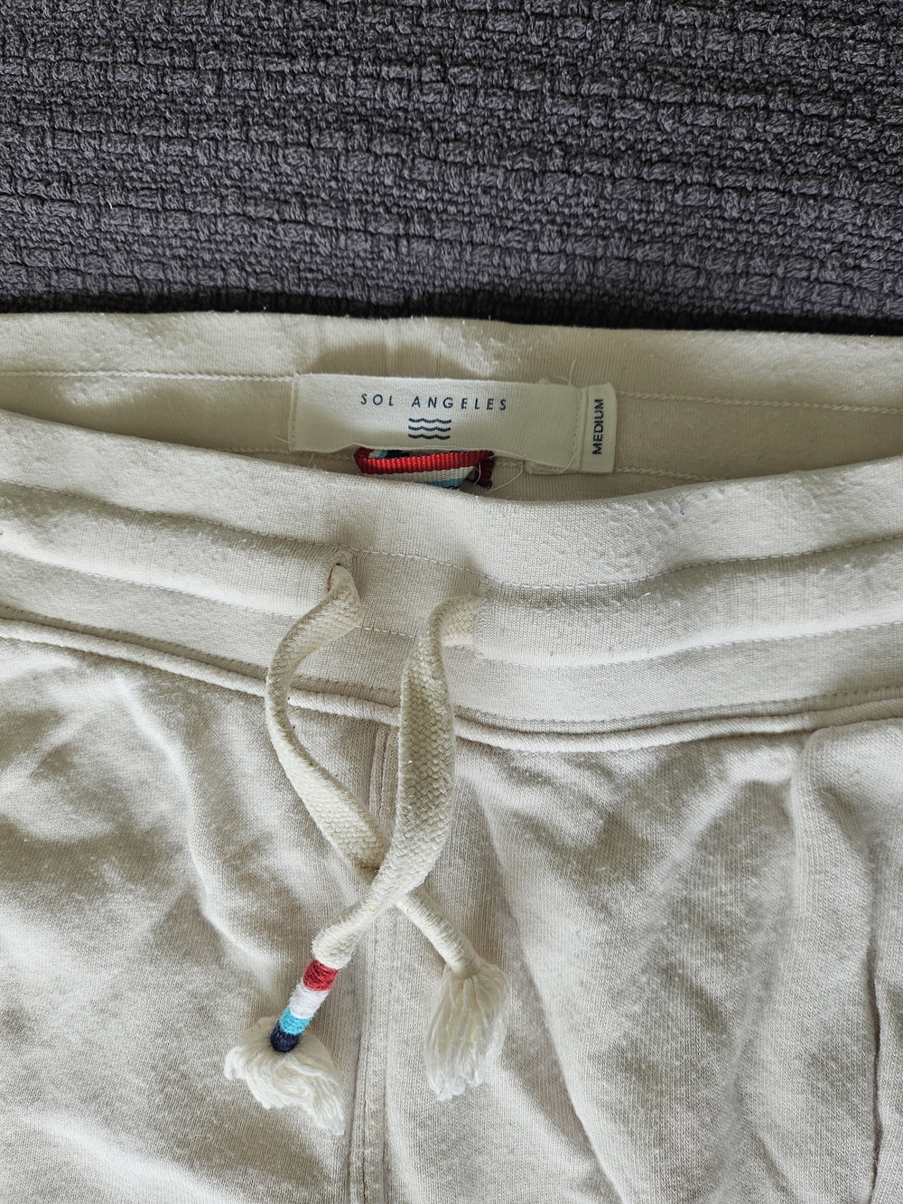 Sol Angeles Cream Sweatshirt And Joggers with Stripes Size Medium - Picture 6 of 7